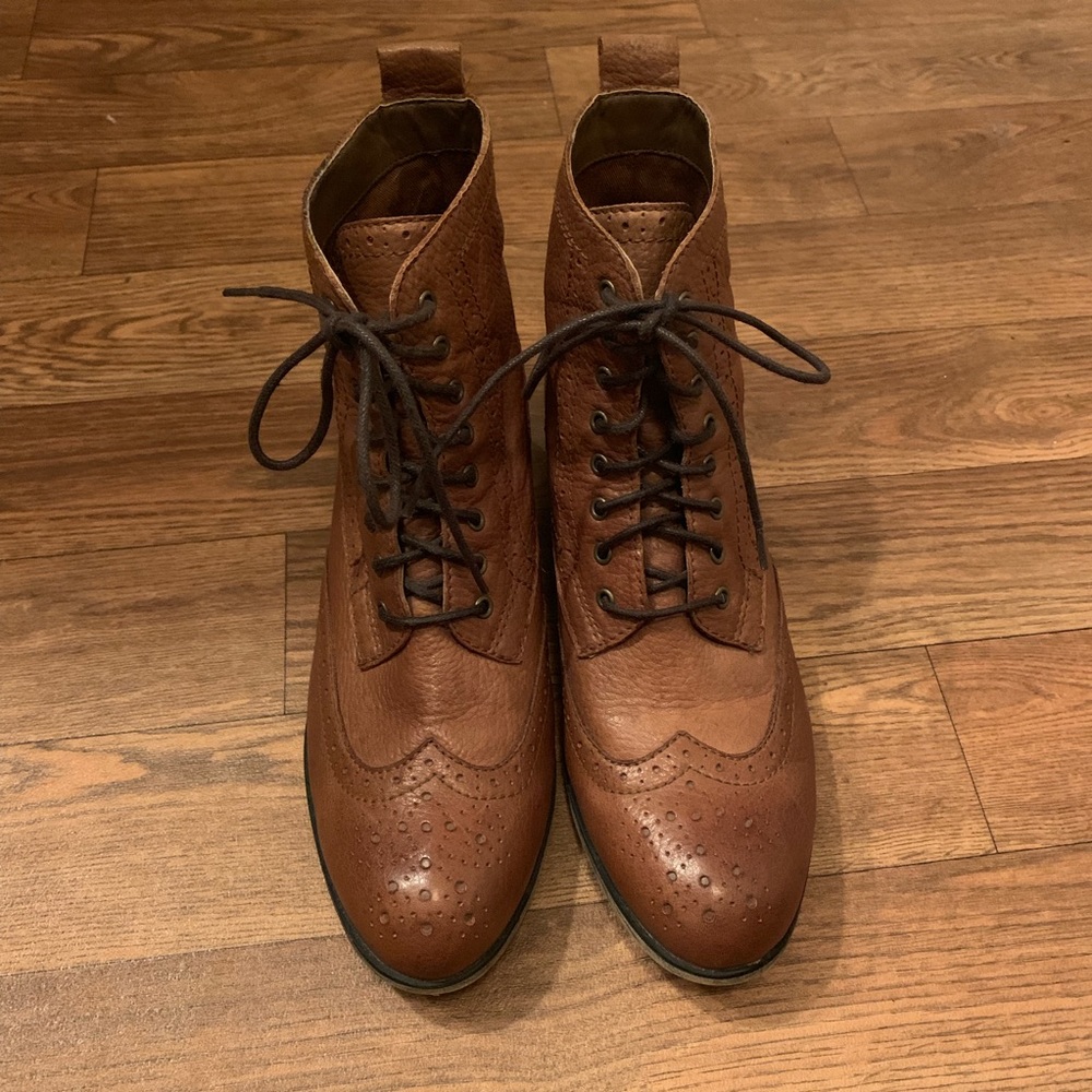 BP Leather Wingtip Leather Booties